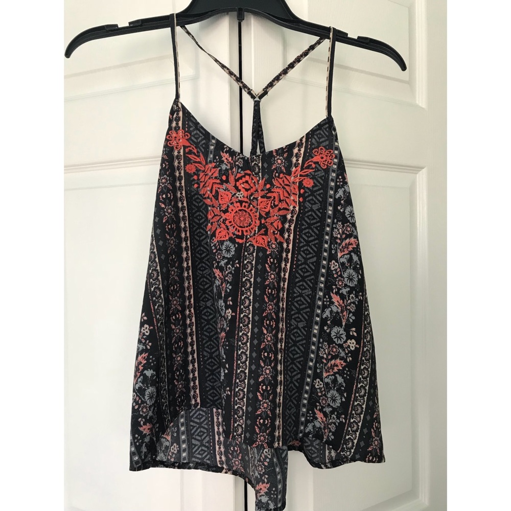 Hollister T-Strap Embroidered Tank Top Size XS